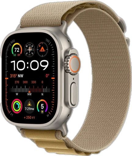 Часы Apple Watch Ultra 2 GPS + Cellular 49mm Titanium Case with Tan Alpine loop