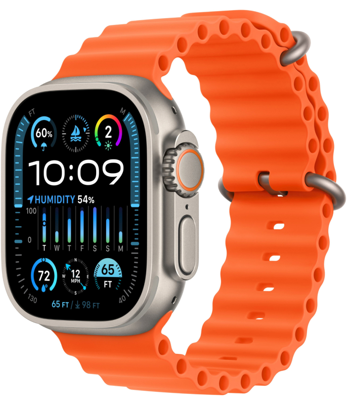 Часы Apple Watch Ultra 2 GPS + Cellular 49mm Titanium Case with Orange Ocean Band