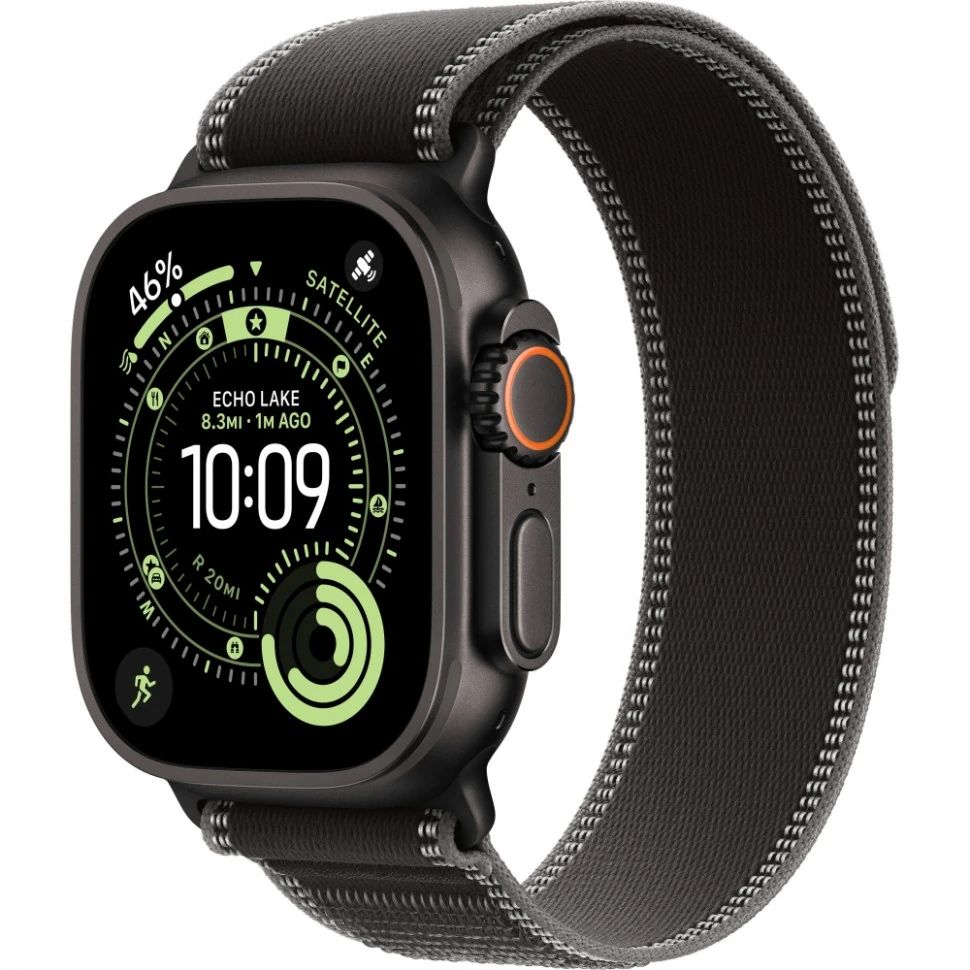 Часы Apple Watch Ultra 3 Black Titanium 49mm Black/Charcoal Trail Loop