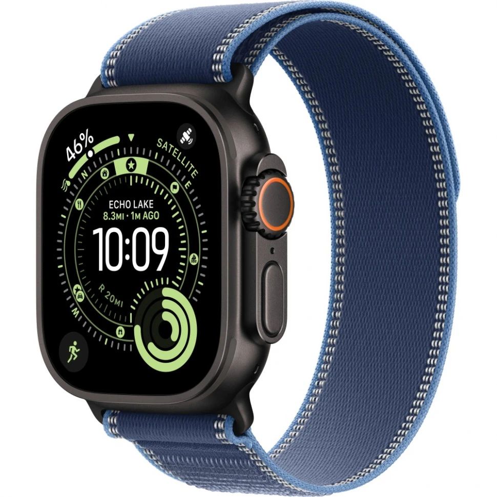 Часы Apple Watch Ultra 3 Black Titanium 49mm Blue/Bright Blue Trail Loop