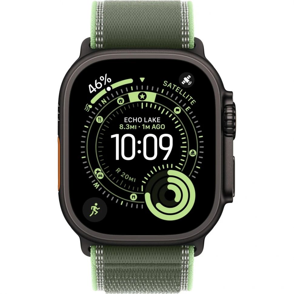 Часы Apple Watch Ultra 3 Black Titanium 49mm Green/Neon Trail Loop Часы Apple Watch Ultra 3 Black Titanium 49mm Green/Neon Trail Loop
