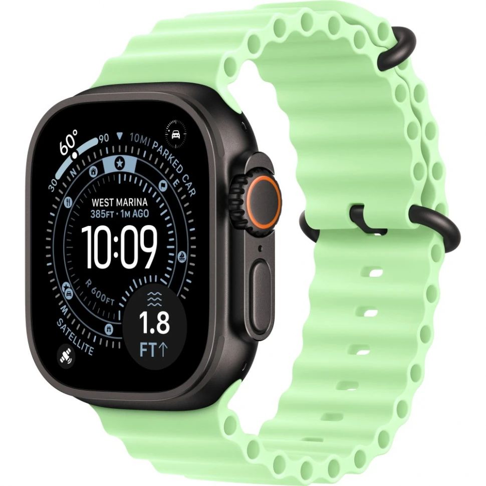 Часы Apple Watch Ultra 3 Black Titanium 49mm Neon Green Ocean Band