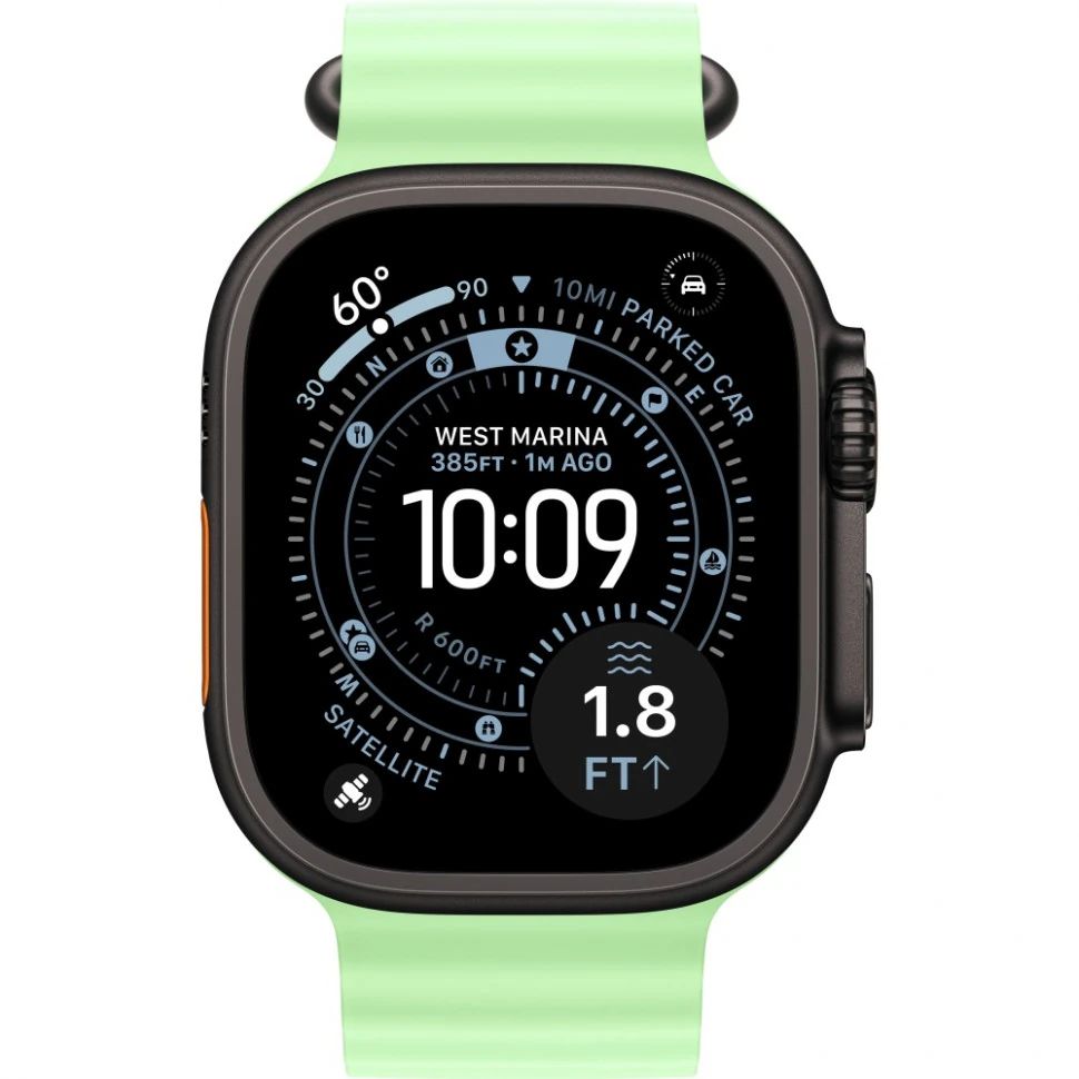 Часы Apple Watch Ultra 3 Black Titanium 49mm Neon Green Ocean Band Часы Apple Watch Ultra 3 Black Titanium 49mm Neon Green Ocean Band