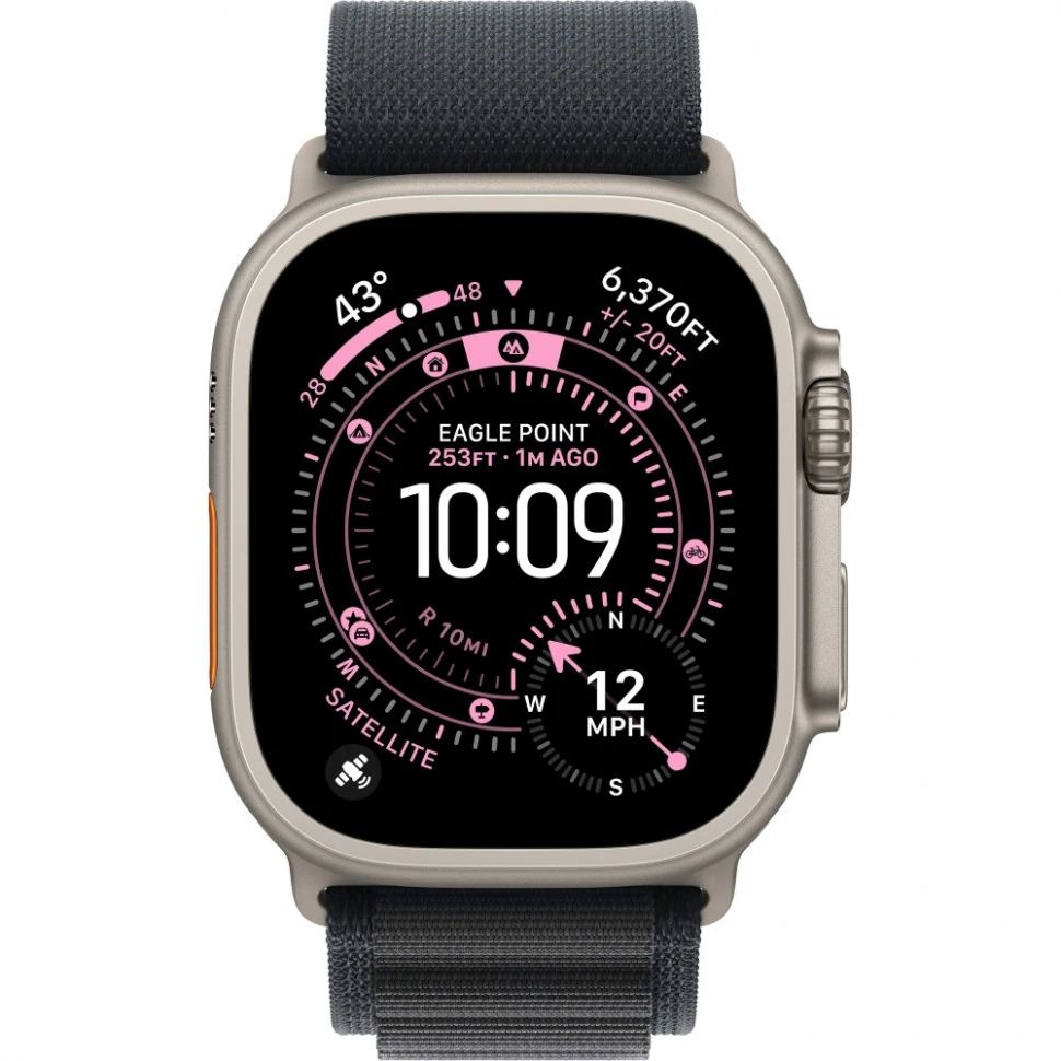 Часы Apple Watch Ultra 3 Natural Titanium 49mm Black Alpine Loop Часы Apple Watch Ultra 3 Natural Titanium 49mm Black Alpine Loop