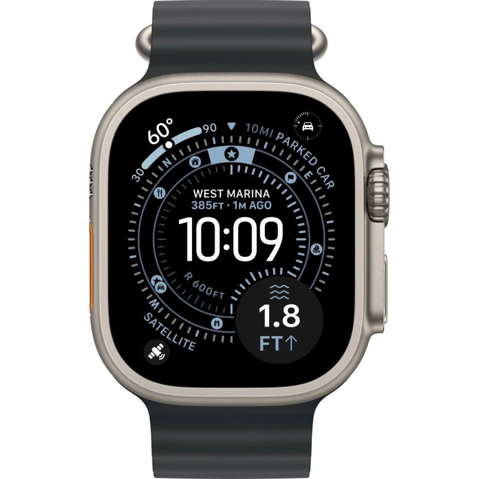 Часы Apple Watch Ultra 3 Natural Titanium 49mm Black Ocean Band Часы Apple Watch Ultra 3 Natural Titanium 49mm Black Ocean Band