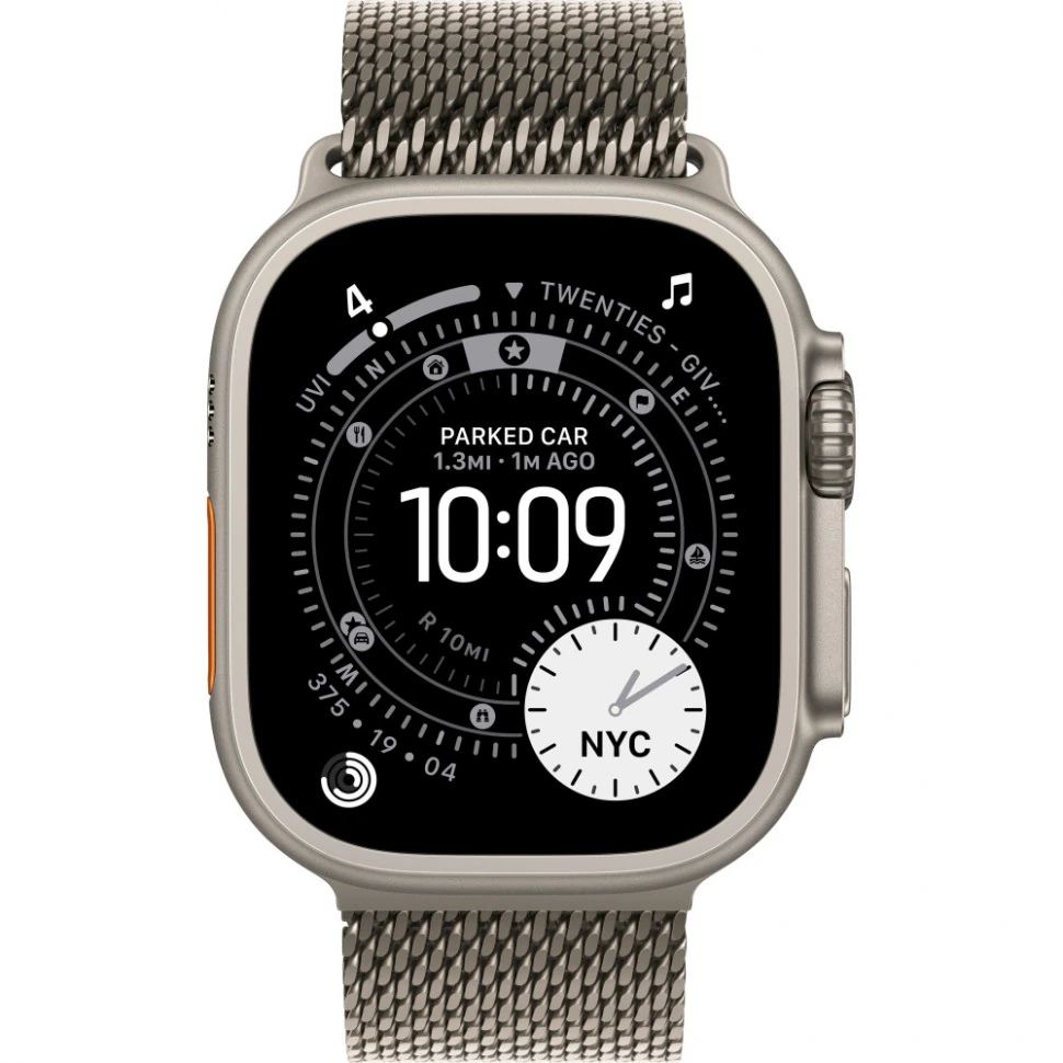Часы Apple Watch Ultra 3 Natural Titanium 49mm Black Titanium Milanese Loop Часы Apple Watch Ultra 3 Natural Titanium 49mm Black Titanium Milanese Loop