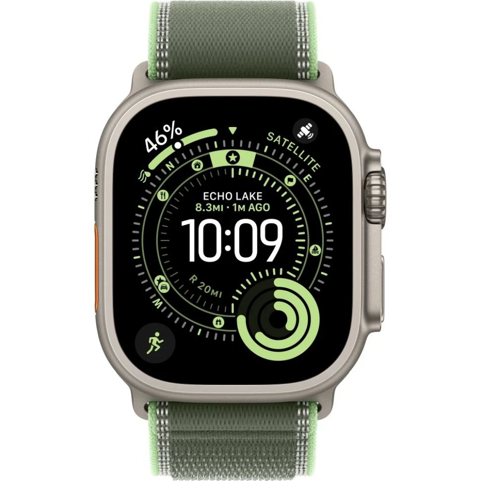 Часы Apple Watch Ultra 3 Natural Titanium 49mm Green/Neon Trail Loop Часы Apple Watch Ultra 3 Natural Titanium 49mm Green/Neon Trail Loop