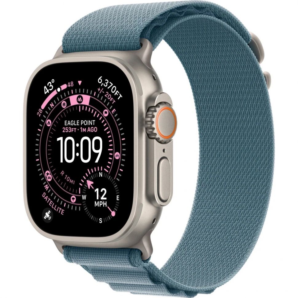Часы Apple Watch Ultra 3 Natural Titanium 49mm Light Blue Alpine Loop