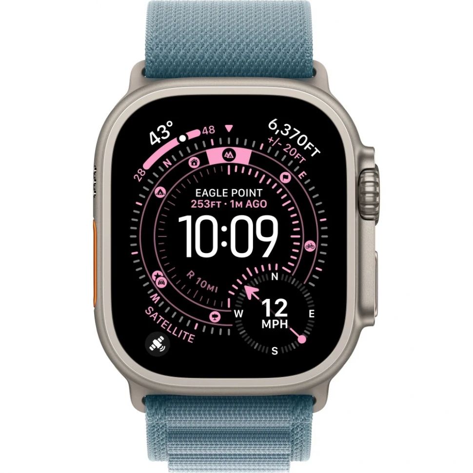 Часы Apple Watch Ultra 3 Natural Titanium 49mm Light Blue Alpine Loop Часы Apple Watch Ultra 3 Natural Titanium 49mm Light Blue Alpine Loop