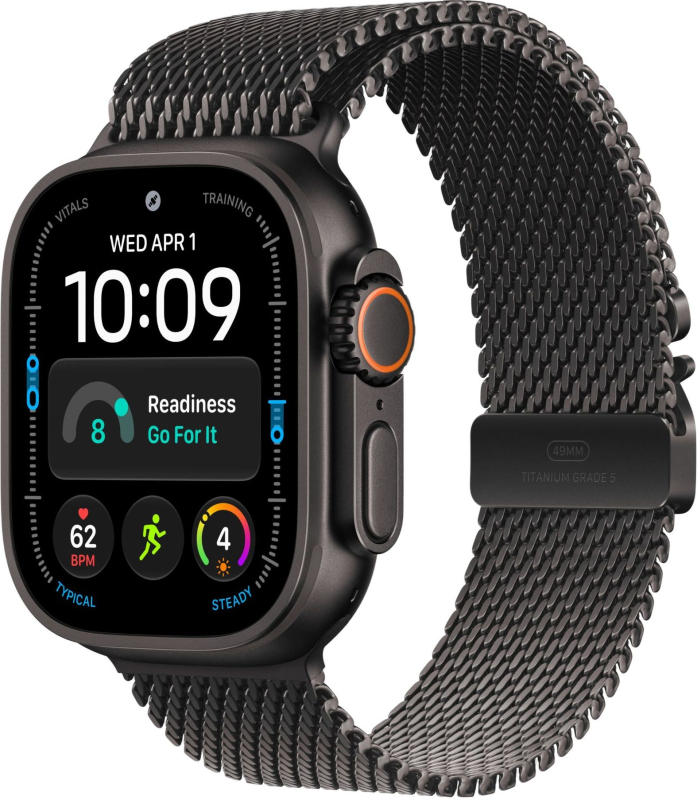 Часы Apple Watch Ultra 4 GPS+Cellular, 49 мм, Black Titanium Milanese Loop M