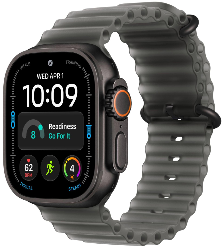 Часы Apple Watch Ultra 4 GPS+Cellular, 49 мм, Black Titanium TransluBlack Ocean Band