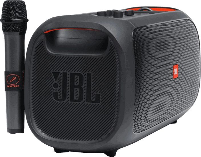 JBL PartyBox On-The-Go Black c двумя микрофонами