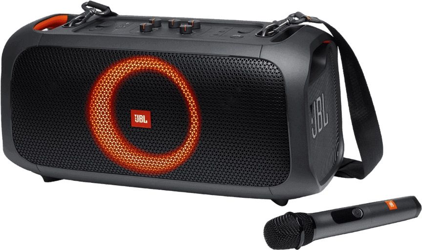 JBL PartyBox On-The-Go Black c двумя микрофонами